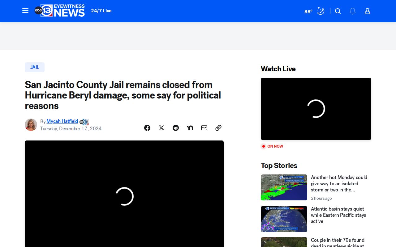 Report describing the San Jacinto County detention center closure and out-of-county custody
